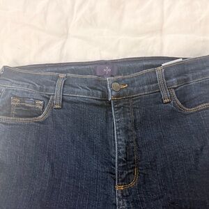 NYDJ Dark Blue Straight Leg Jeans Size 14P